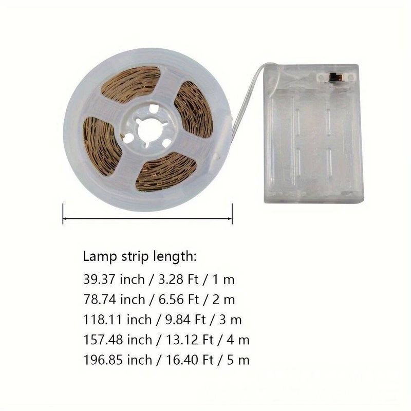 AA Pil Kutusu, 2835 Çip, 30 LED/m, 120° Işın Açısı, Dolap, TV Arka Aydınlatması ve Ev Dekorasyonu İçin, AB CE Sertifikalı 5V Pil ile Çalışan LED Şerit Işıklar_voghion.com
