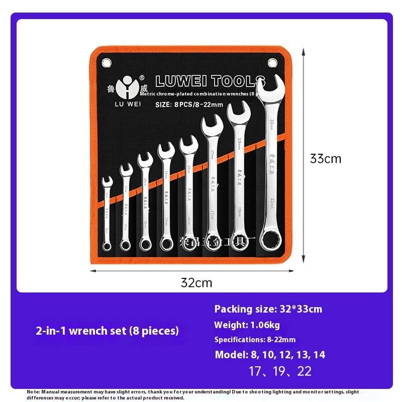 Manual & Ratchet Wrench Set (6-32 Pieces) – Forged Chrome Vanadium Steel, Chrome Plated, Non-Slip Grip | 8/10/14/20/32-Piece Options_voghion.com
