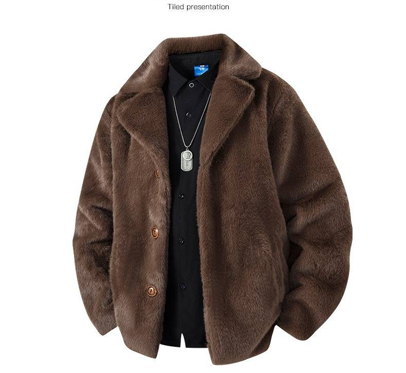 Męska kurtka sztruksowa z kołnierzem z futra norek premium – luźny krój inspirowany stylem vintage dla miejskich wyrafinowanych (rozmiary EU S-2XL, czarny/brązowy/kratka)_voghion.com