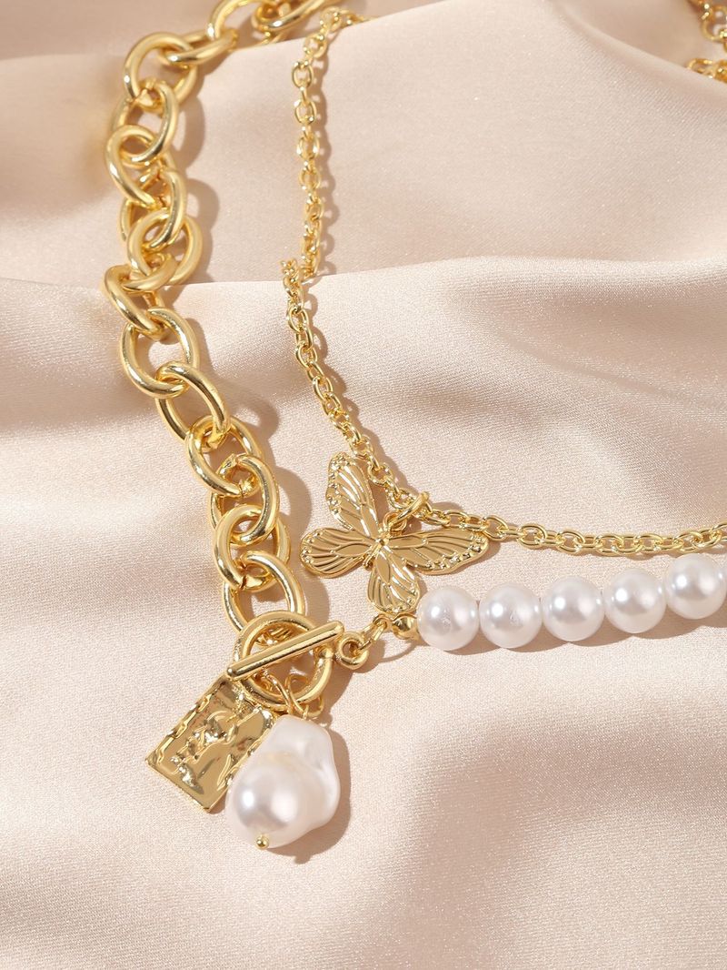 Multi schicht unregelmäßigen perlenkette, speziell geformte retro Barock perlenkette schmuck high-end_voghion.com