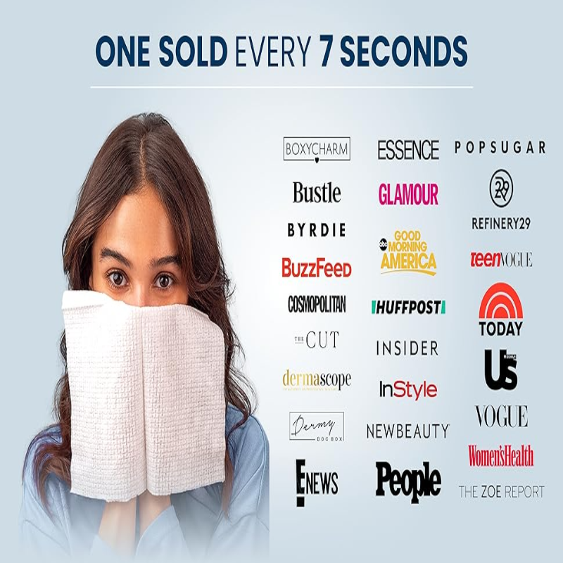 Clean Skin Club Cleaning Towel XL ™ Asciugamani monouso per il viso 100% USDA Bio Based Salviette struccanti ultra morbide 50_voghion.com