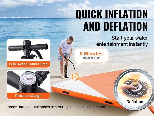 VEVOR Inflatable Floating Dock, 10 x 8FT Inflatable Dock Platform, Non-Slip Water Floating Dock Mat with Detachable Ladder & Portable Carrying Bag, Fl_voghion.com