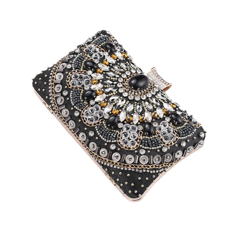 Borsa da sera da donna con strass, nuova pochette da sposa, ricamata a mano con perline e diamanti, per banchetti_voghion.com