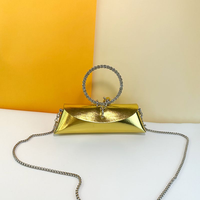 Damen Abendtasche mit Strasssteinen 2024 Guangzhou Designer Geldbörse Runder Ring Handtasche Einzelne Schulter Crossbody Tasche_voghion.com