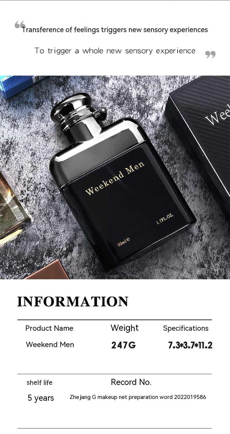 2023 New Hot Perry Weekend Men's Perfume Small Crowd New Cologne Light Fragrance Persistent Blue Men's Perfume_voghion.com