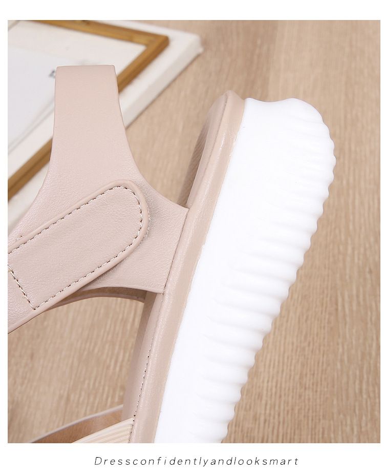 Boho Style Flat Sandals With Elastic Elastic Strap_voghion.com