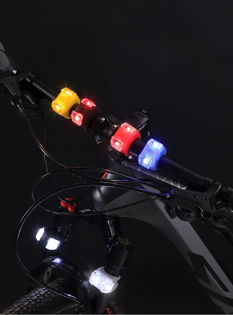 6th Generation Mountain Bike Frog Front Tail Silicone Warning Light Bicycle Riding Gear_voghion.com
