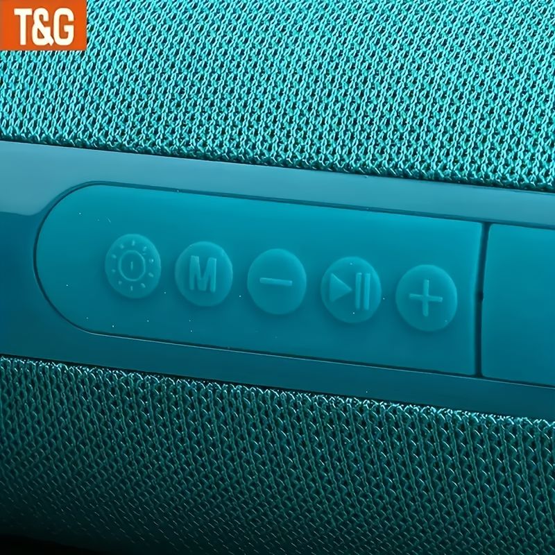 Haut-parleur de basses sans fil portable d'extérieur TG-537 avec câble de chargement et câble auxiliaire - Compatible avec carte enfichable FM TF USB - Profitez d'un son clair et puissant_voghion.com