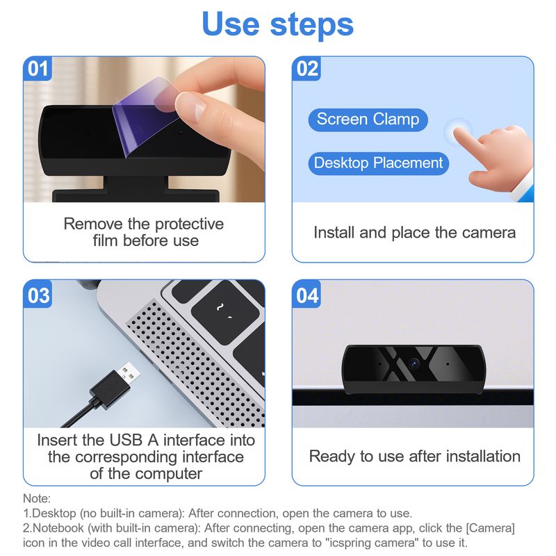1080P USB Webcam With Microphone Autofocus Camera For PC Computer Laptop Live Streaming Webcam For Video Calling_voghion.com