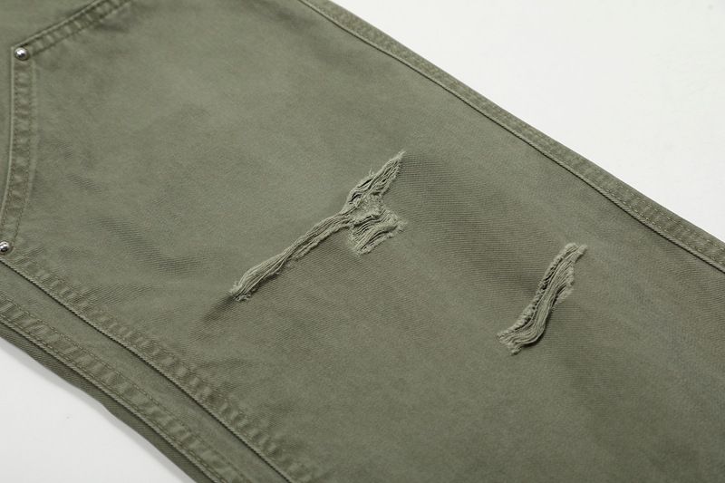 Herrenbekleidung Overalls für Männer und Frauen Camouflage Patchwork Löcher Lose Gerade Cleanfit Wisch-Freizeithose_voghion.com