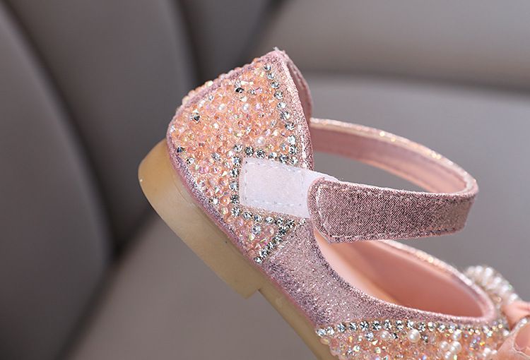 Neu Mädchen Prinzessin Bogen Baby Dance Zeigen Einzelnen Schuh Leder Schuhe Für_voghion.com