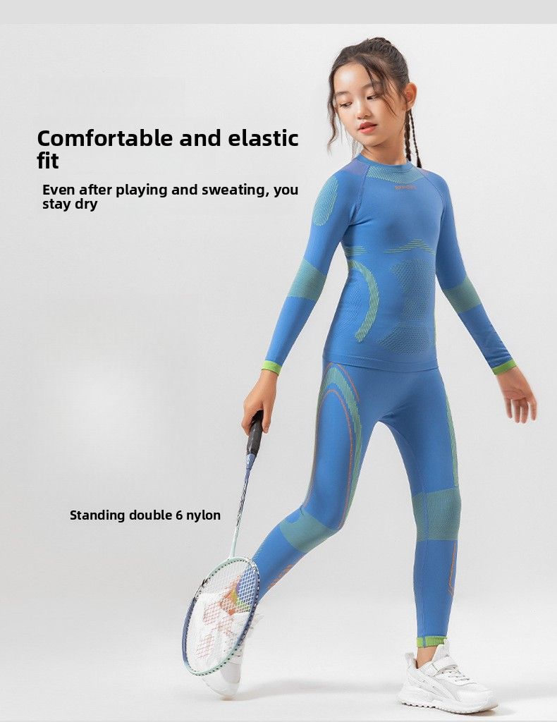 Autumn Winter Children's Quick-Dry Clothing Boys And Girls Professional Compression Thermal Breathable Ski Suit_voghion.com