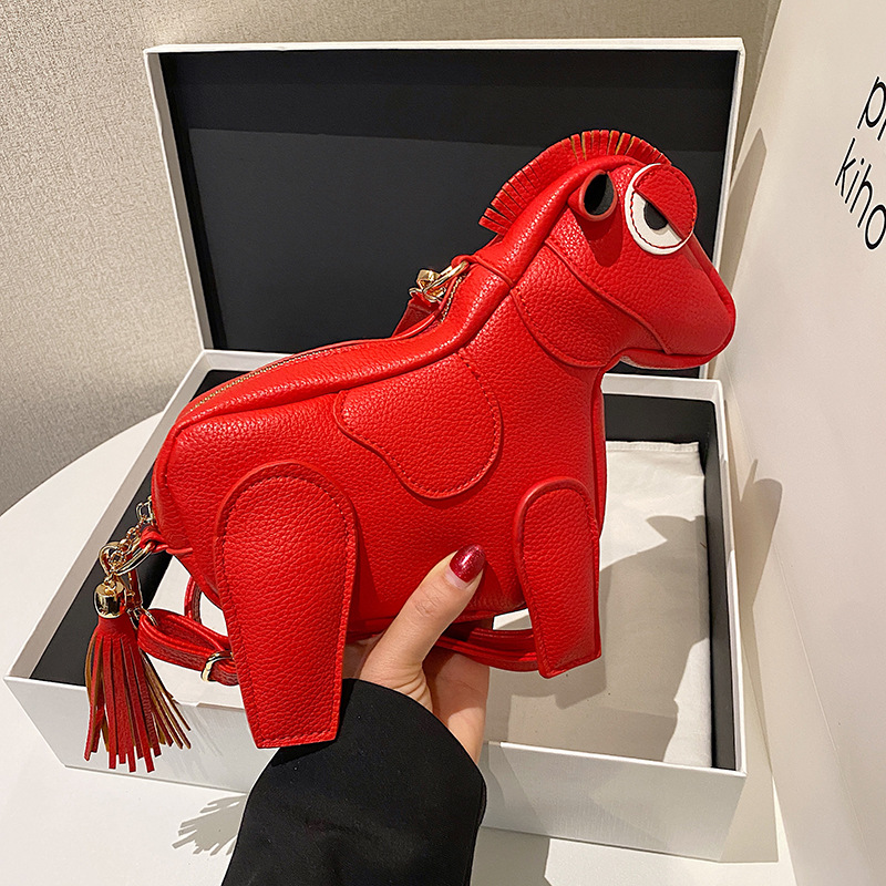 Design alla moda da donna, bambola carina, personalità divertente, marchio trendy, forma cartoon monospalla, borsa a tracolla in pony_voghion.com