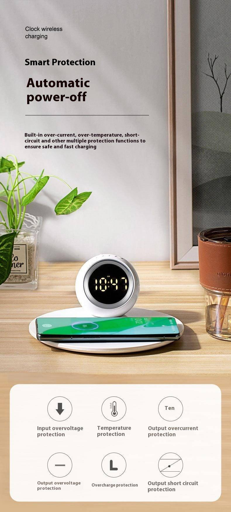 Neu Drahtlose Lade Nachtlicht Mit Wecker Möbel Schlafzimmer Student Unterkunft Kleine Schreibtisch Lampe_voghion.com