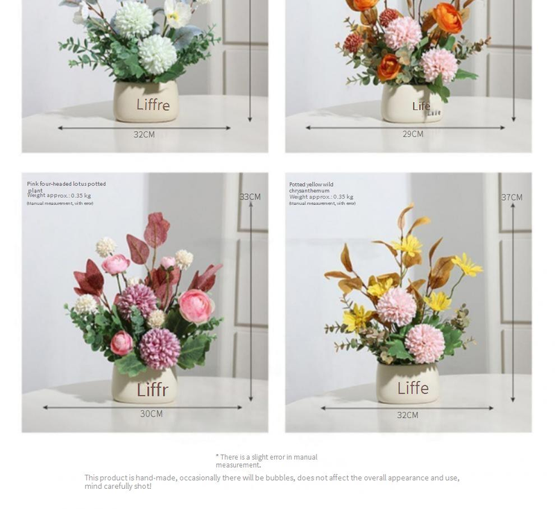 Mobilier de casă Flori de înaltă calitate pentru acasă Masă de sufragerie Frigider Birou Flori artificiale pentru decorarea aranjamentelor florale_voghion.com