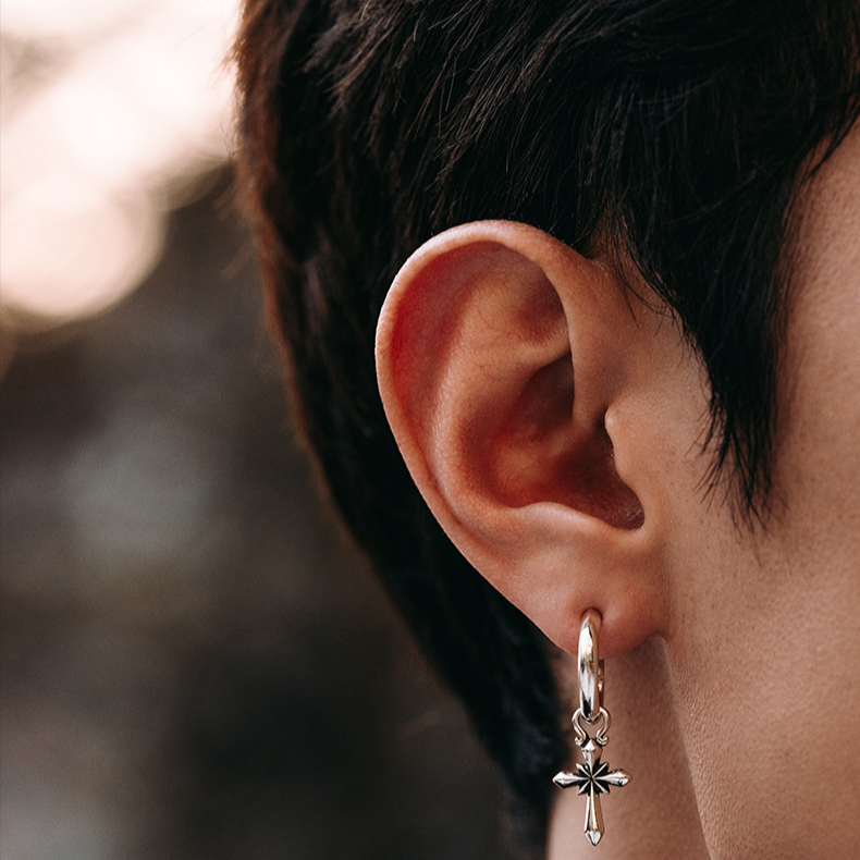 Pendientes de joyería para hombre y mujer, de alta gama, estilo retro, personalizados, con diseño de nicho._voghion.com