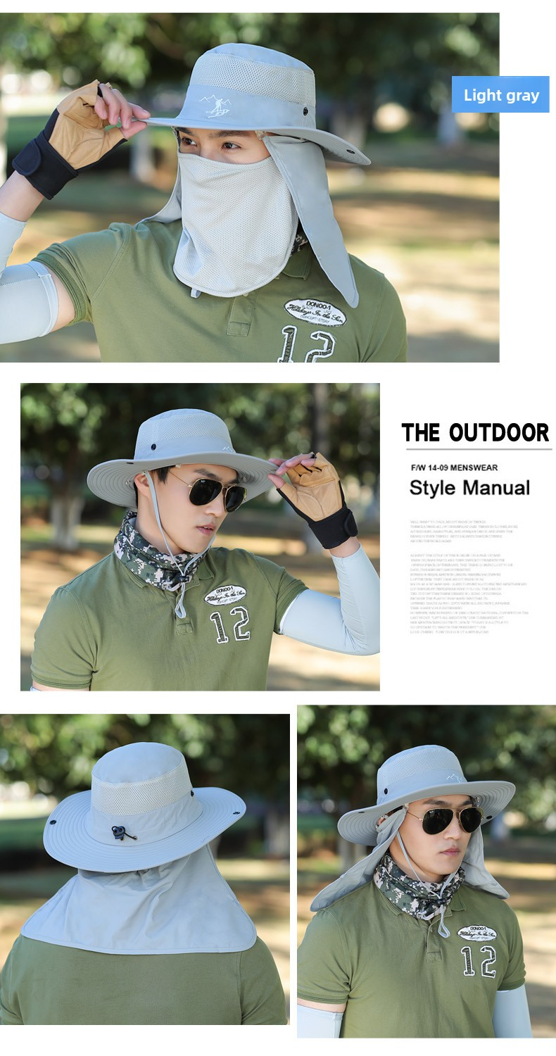 Cappello da sole da uomo e da donna con protezione per il viso - Protezione UV UPF 50+, asciugatura rapida e traspirante per escursionismo/pesca/campeggio_voghion.com