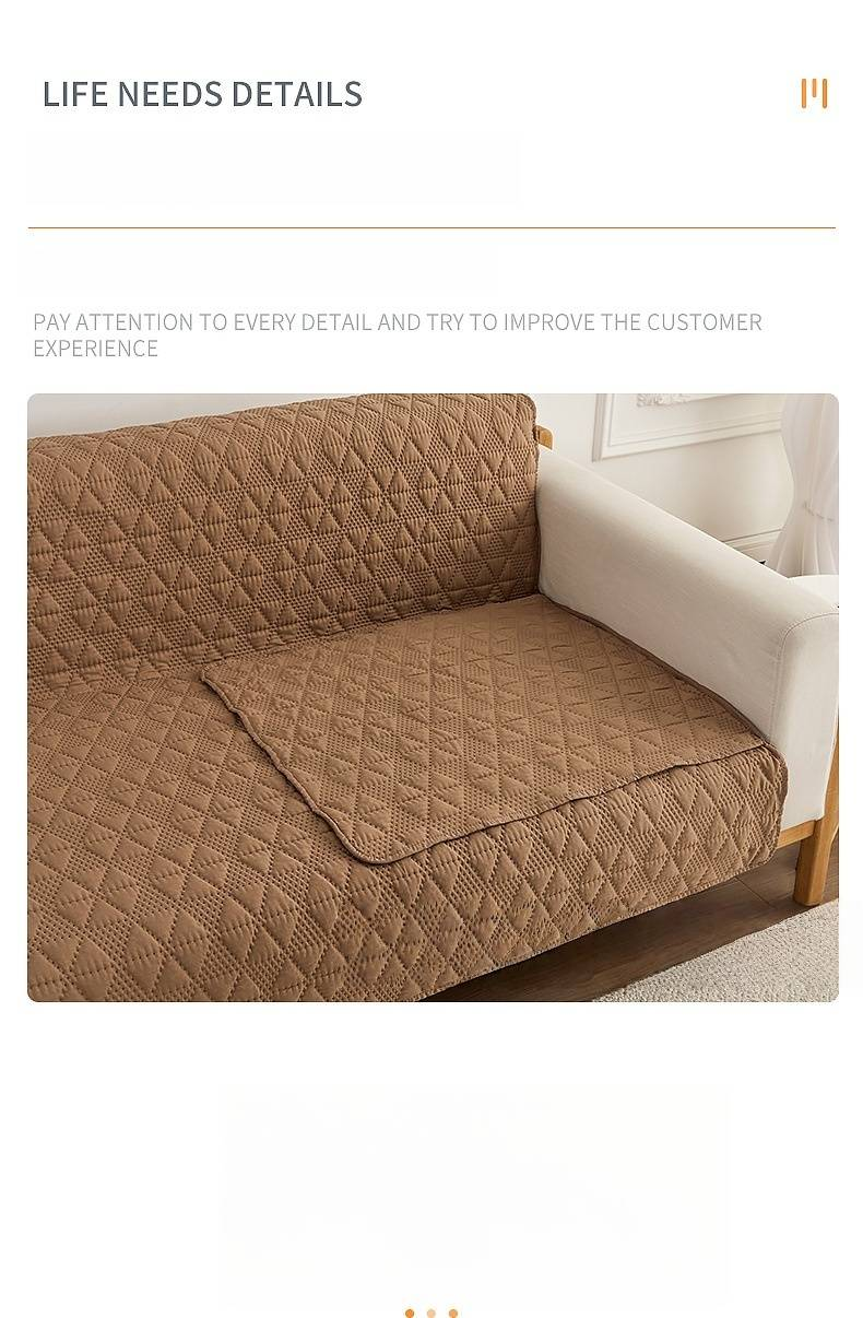 Housse de canapé réversible imperméable NordicShield - Motif hexagonal, protection de meubles résistante aux animaux_voghion.com