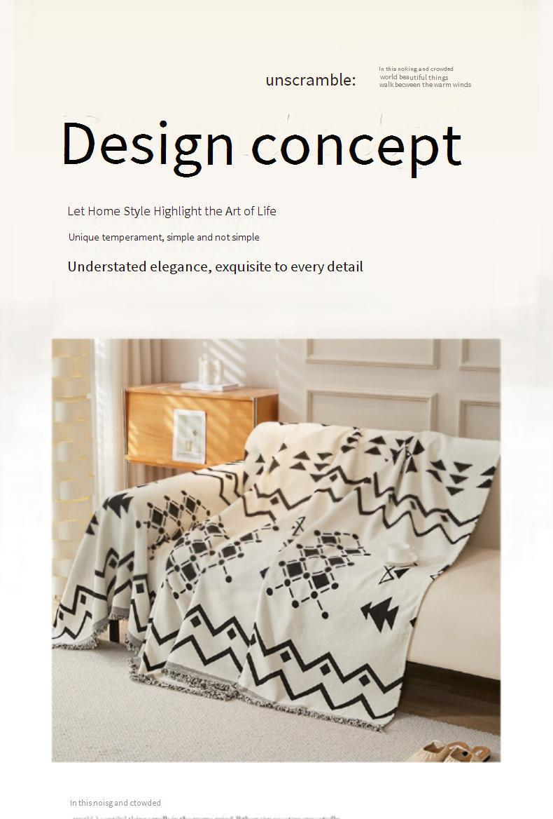 Moderner geometrischer Sofabezug aus Chenille – minimalistischer, vollständiger Schonbezug (luxuriöser, strukturierter Stoff, rutschfest, universelle Passform für Anbau-/Zweisitzer-Sofa)_voghion.com