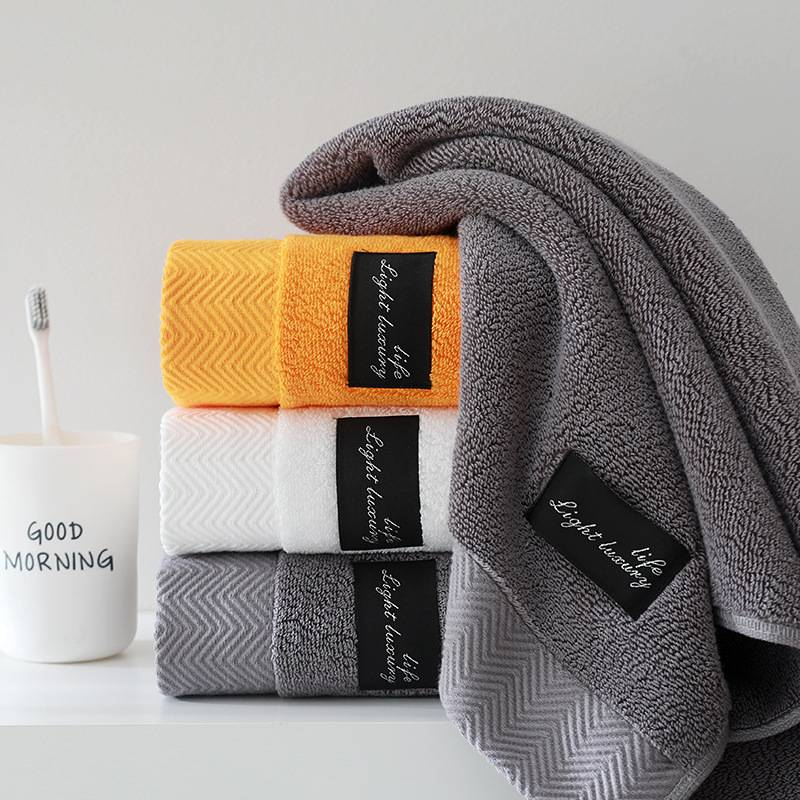 Premium 32-Ply Cotton Face Towel – Ultra-Soft & Absorbent, Hotel-Grade Quality With Elegant Striped Design_voghion.com