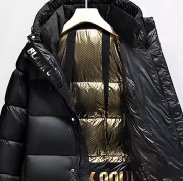 Męska długa, odblaskowa parka z odpinanym kapturem – puch gęsi 550FP w kolorze białym (czarny, M-3XL)_voghion.com