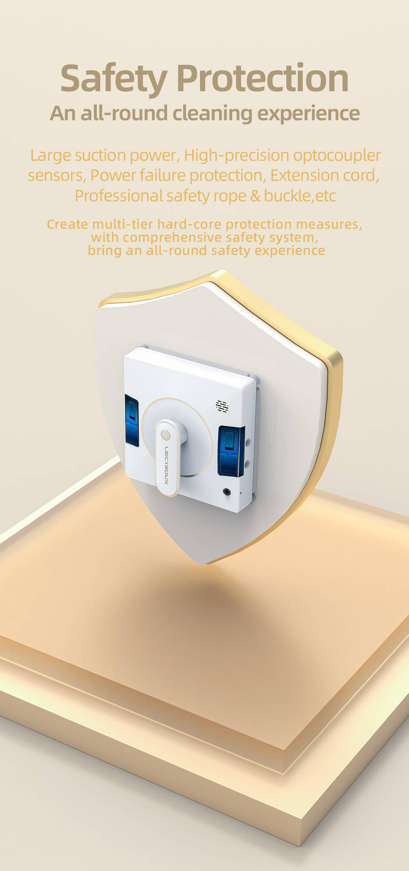 Robot lavavetri Liectroux YW509, getto d'acqua a 4 vie, S, navigazione intelligente, sistema di sicurezza multiplo, funzionamento senza cornice, comandi vocali_voghion.com