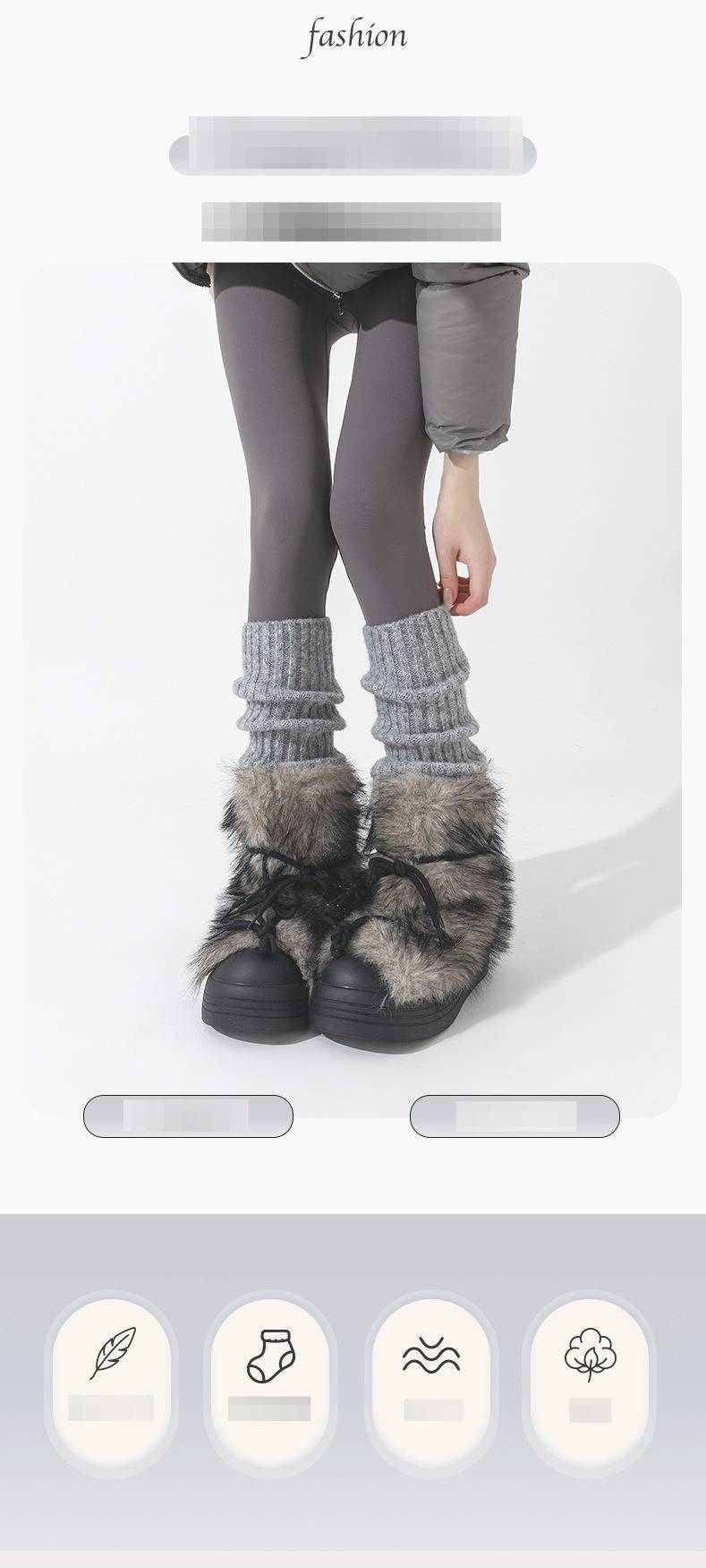 Gestrickte Socken für Damen im Herbst und Winter, neue warme Mittelrohr-Stapelsocken im japanischen College-Stil, weiße Beinwärmer, Zhuji-Socken_voghion.com