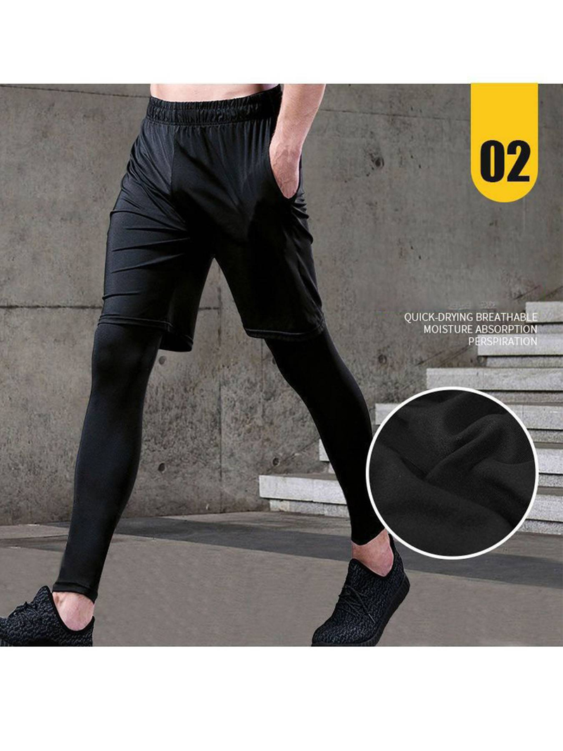 Fitness Suit, Men's Set, Sports Quick Drying Tight Fitting Suit, Training Suit, Seasonal Running, Basketball, Gym Fitness Suit_voghion.com