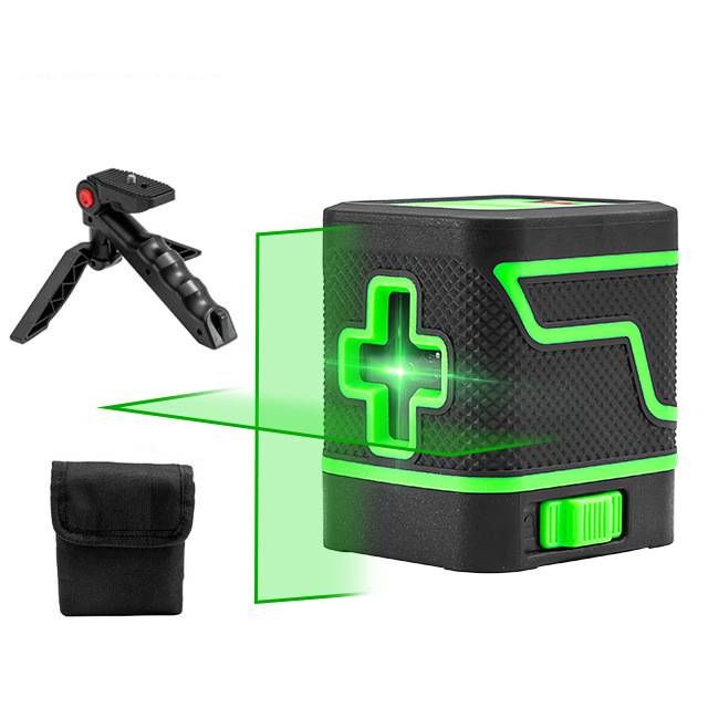 Self-Leveling Mini Green Laser Level - Compact 2-Line Cross Line Laser With Auto Alignment & Bright Beam For DIY & Professional Use_voghion.com