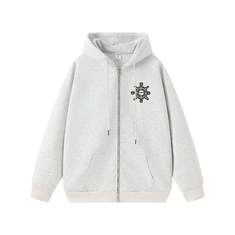 Ropa para hombre 25 Sudadera gruesa para hombre, estilo primavera y otoño, americana, doble capa, versátil, color sólido, chaqueta con capucha de marca de moda 02_voghion.com