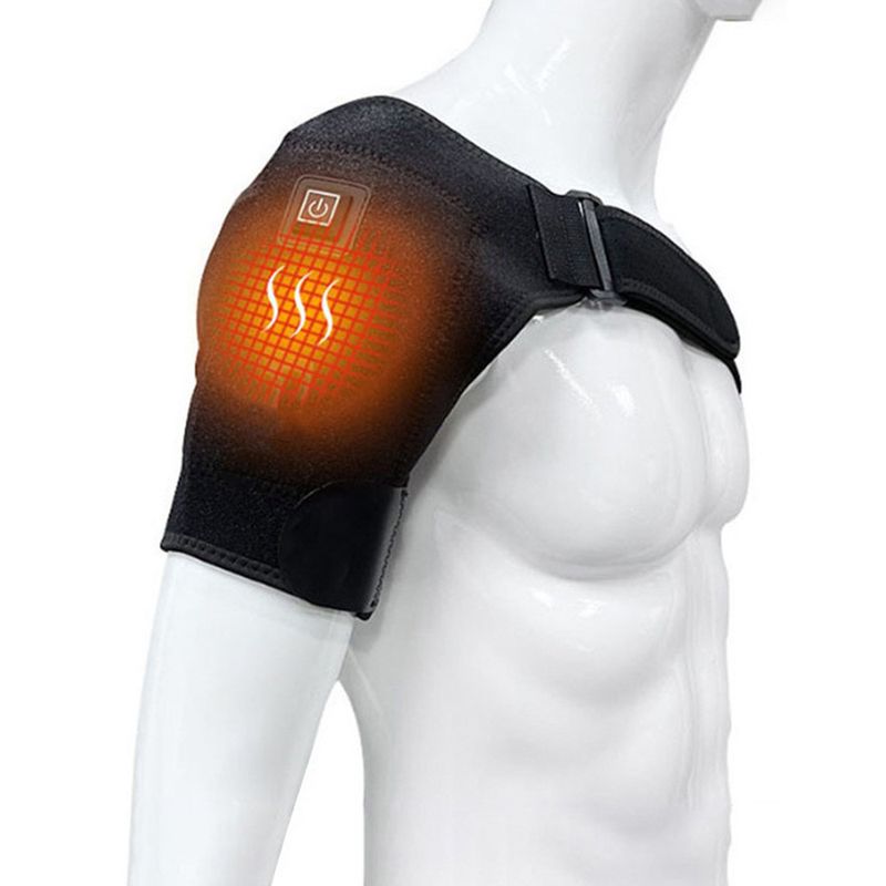Intelligent heating shoulder pad USB electric heating shoulder pad middle aged and elderly wormwood hot compress physiotherapy heating shoulder pad_voghion.com