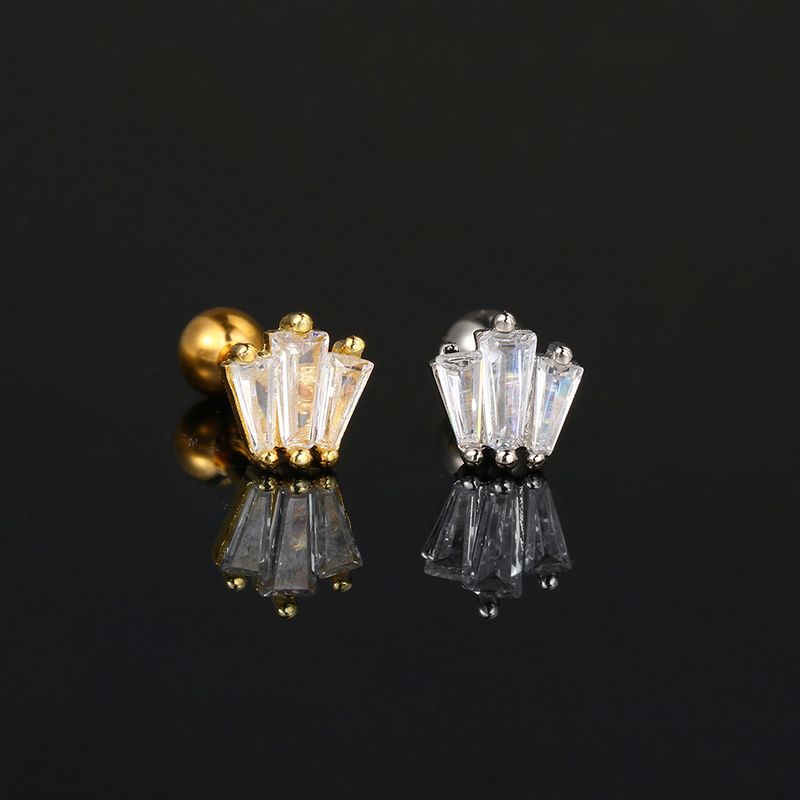 Orecchini unisex con osso forato per donna, orecchini con micro zircone intarsiato, orecchini a sfera con vite in acciaio inossidabile, orecchini popolari_voghion.com