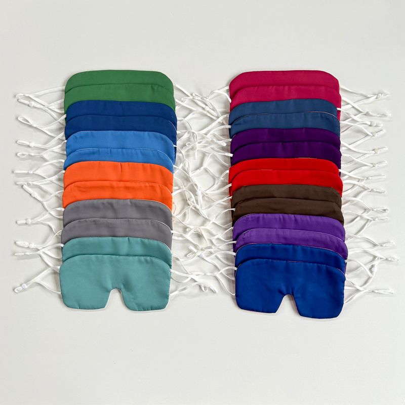 Square Hanging Ear Eye Mask Double Sided Satin Chiffon Blackout Sleep Eye Mask Men And Women Lunch Break Silk Skin Friendly Breathable_voghion.com