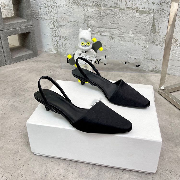 Endqualität 2023 Neuer quadratischer Kopf Veatile Echtes Leder High Heel für Damenoberbekleidung Sommer Eine Linie Offene Spitze_voghion.com