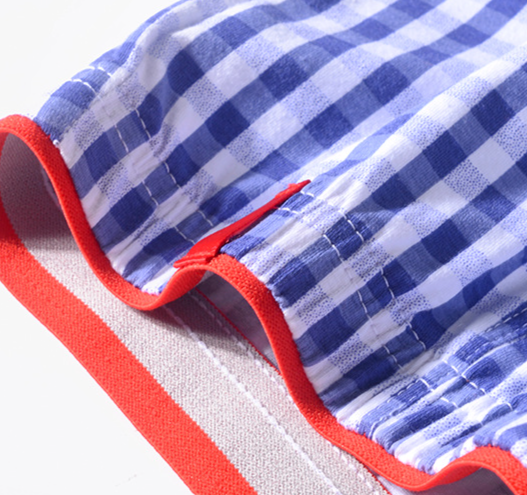 Herenkleding Herenondergoed, puur katoen, ademende boxers, jongenspersoonlijkheid geruite boxers_voghion.com
