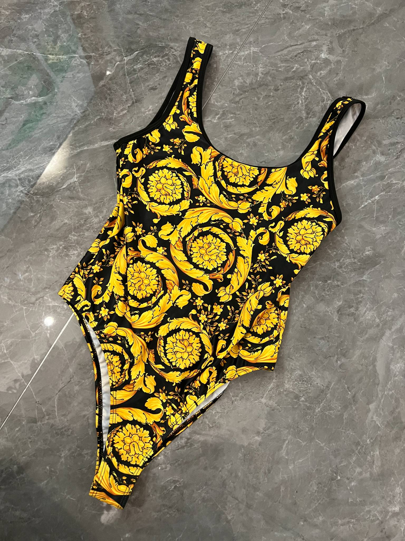 Maillot de bain bikini fendu à motifs dorés européens et américains_voghion.com