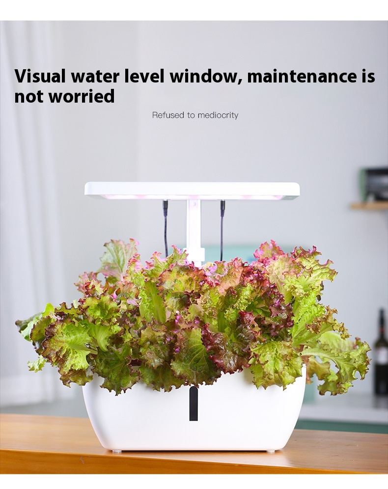 Máquina de plantio hidropônico inteligente com WIFI Equipamento hidropônico de vegetais domésticos Máquina de cultivo sem solo com luz de preenchimento doméstico_voghion.com