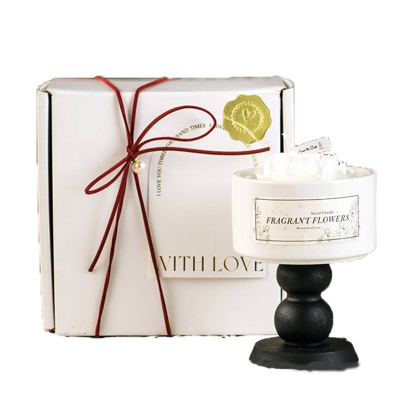 „Candles Camellia“ kvapiųjų žvakių dovanų rinkinys Elegantiška gėlių aromaterapinė sojų vaško žvakė su ilgai išliekančiu kvapu_voghion.com