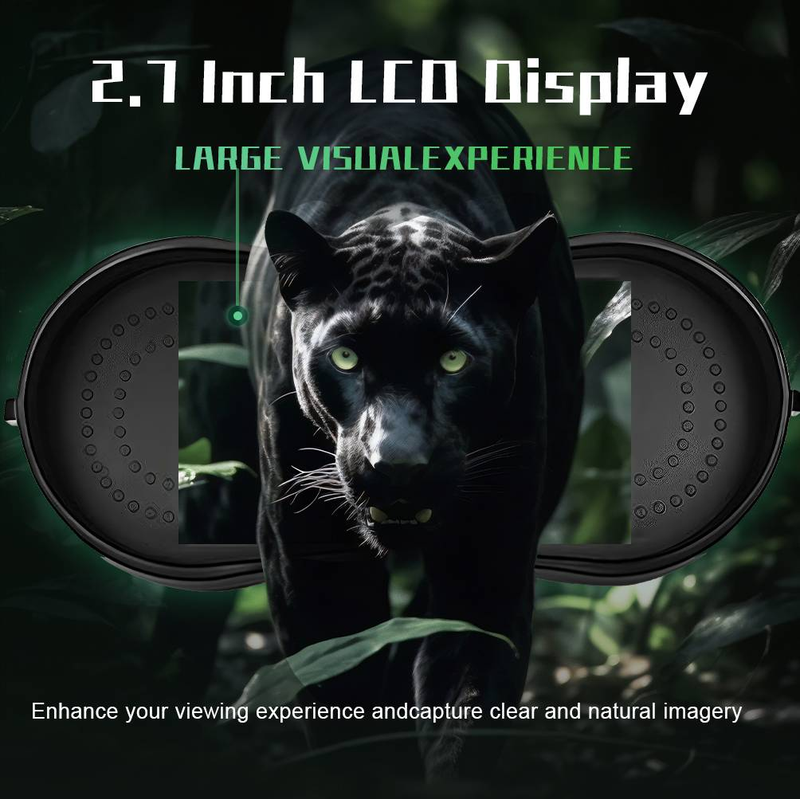Visore notturno binoculare 4K da testa, IP54, resistente all'acqua e alla polvere, per caccia, campeggio e sorveglianza all'aperto (in condizioni di scarsa illuminazione)._voghion.com
