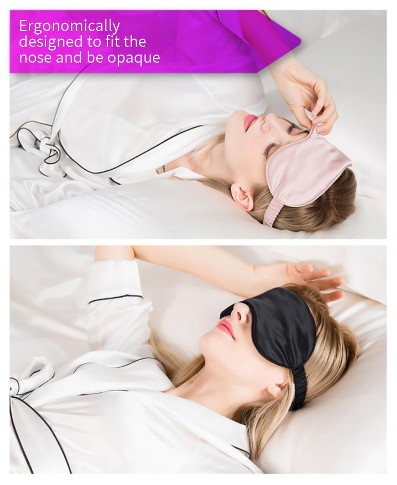 Satin-Schlafmaske – verstellbar und atmungsaktiv, 100 % lichtblockierend, unverzichtbar für Reisen und Nickerchen_voghion.com