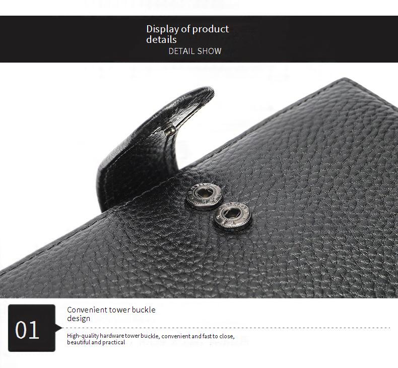 Men’s Bags Leather Wallet Men's Genuine Leather Passport Document Leather Case First Layer Cowhide Multifunctional Men's Wallet_voghion.com