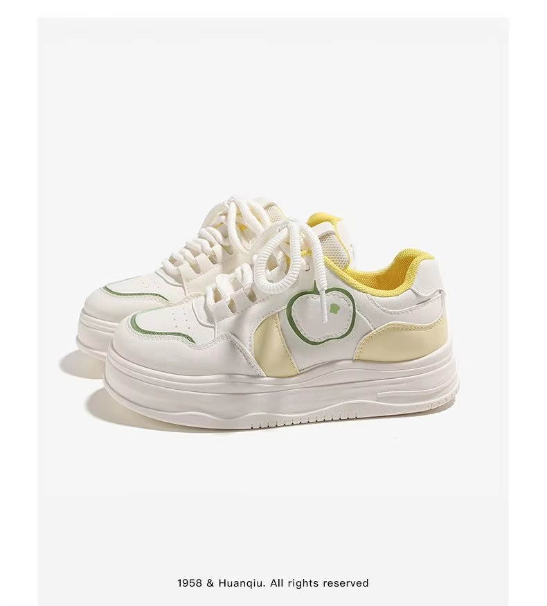 KMLW3168 Low-Top Women's Casual Sneakers High-Value White Boat Shoes For Back-To-School Season_voghion.com