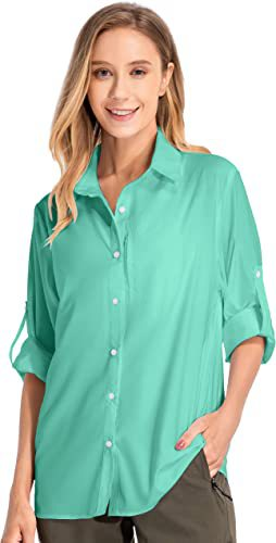 Women's Clothing Long Sleeve Sun Protection Shirt Quick Dry Outdoor Fishing Hiking Shirt_voghion.com