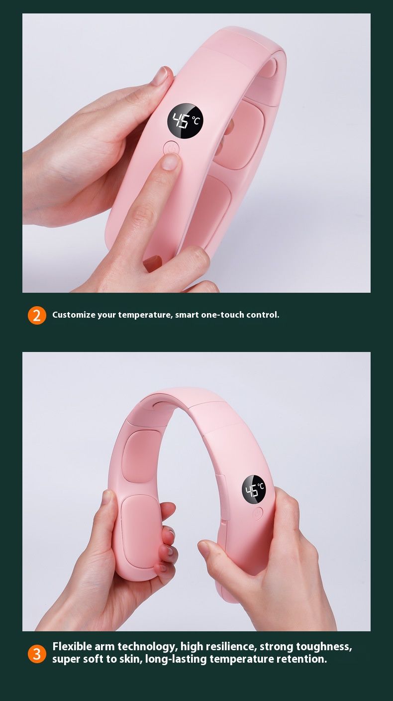 10000 mAh Nacken- und Handwärmer – über USB wiederaufladbar, 3 Heizstufen, schnelles Aufheizen, Mehrzweck-Powerbank für Reisen und Outdoor (Grün/Weiß-Pink)_voghion.com