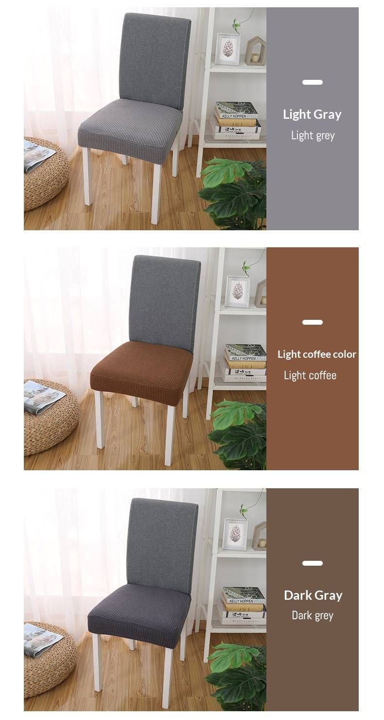 Premium Polyester Fleece Chair Covers – Universal Stretchable Seat Protectors For Dining Chairs, Stools & Benches_voghion.com