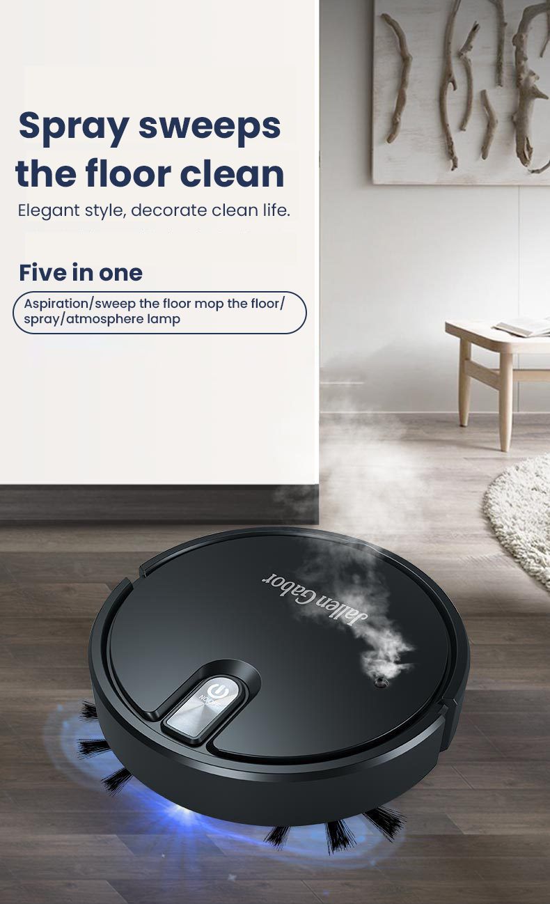 5-in-1 Kabelloser Intelligenter Roboter-Staubsauger, Multifunktional,superleise, Staubsaugen,Wischen, Befeuchten Für Den Heimgebrauch, Haushaltsgeräte_voghion.com