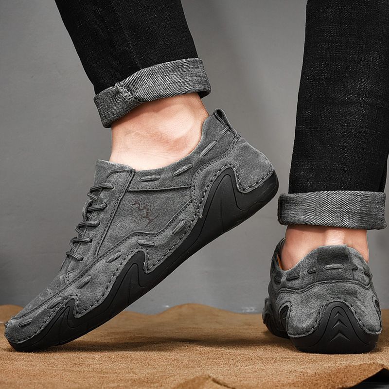 Grandes chaussures basses Doudou neuves faites à la main en forme de poisson poulpe pour hommes, chaussures décontractées à la mode et polyvalentes pour hommes_voghion.com
