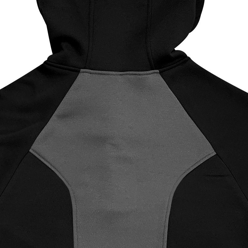 Autumn And Winter New Long Sleeve Men's Casual Pullover Hooded Half Zipper Color Matching Fleece Sweatshirt For Men_voghion.com