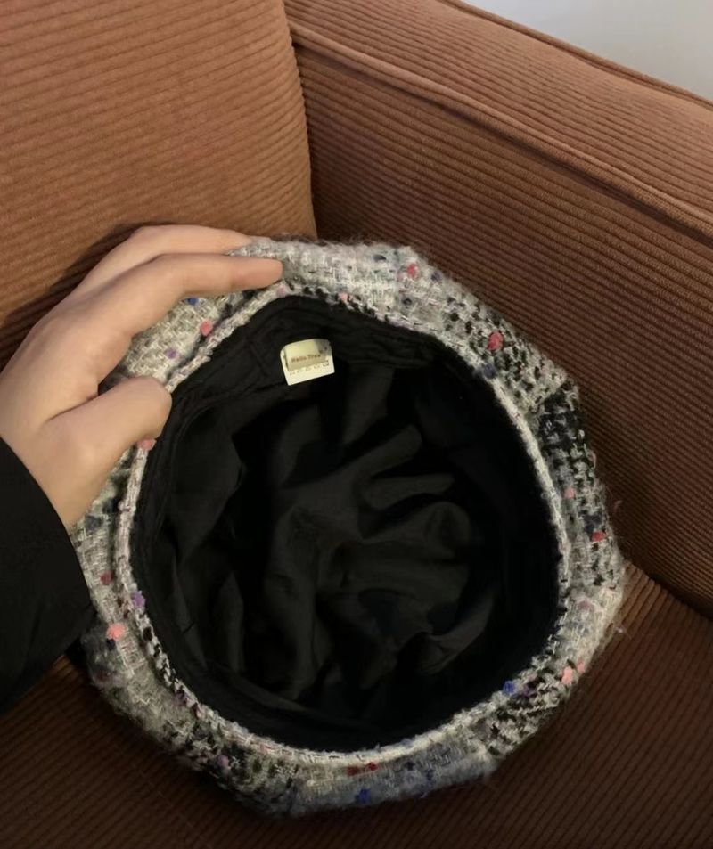 Koreanische Instagram Rot Rosa Weihnachten Baskenmütze Frauen Herbst und Winter Stil Zeigen Gesicht Kleine Maler Achteckigen Hut_voghion.com