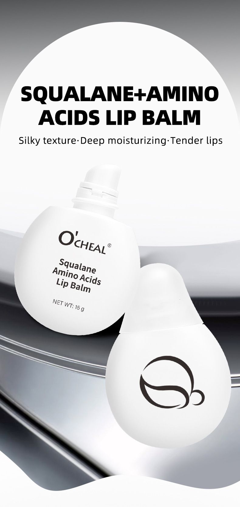 OCHEAL Squalane Amino Acid Lip Balm 15ml Hydrating Moisturizing Moisturizing Hydrating Lip Gloss Lip Care 15ml_voghion.com